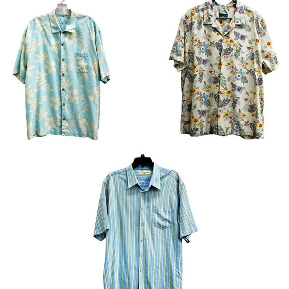 Tommy Bahama Men's Hawaiian Tropical Silk Button Down Shirts X-Large Summer - Picture 1 of 5